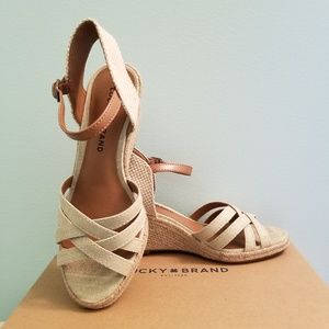 Lucky Brand Kalley Espadrille Wedge Sandal 5.5 NEW